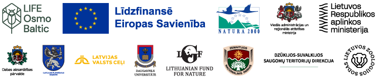 Projekta LIFE Osmo Baltic logo rinda