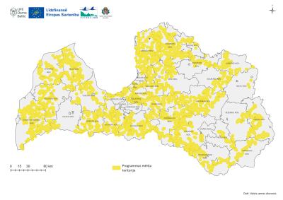 Osmo projekta mērķa teritorijas 2025