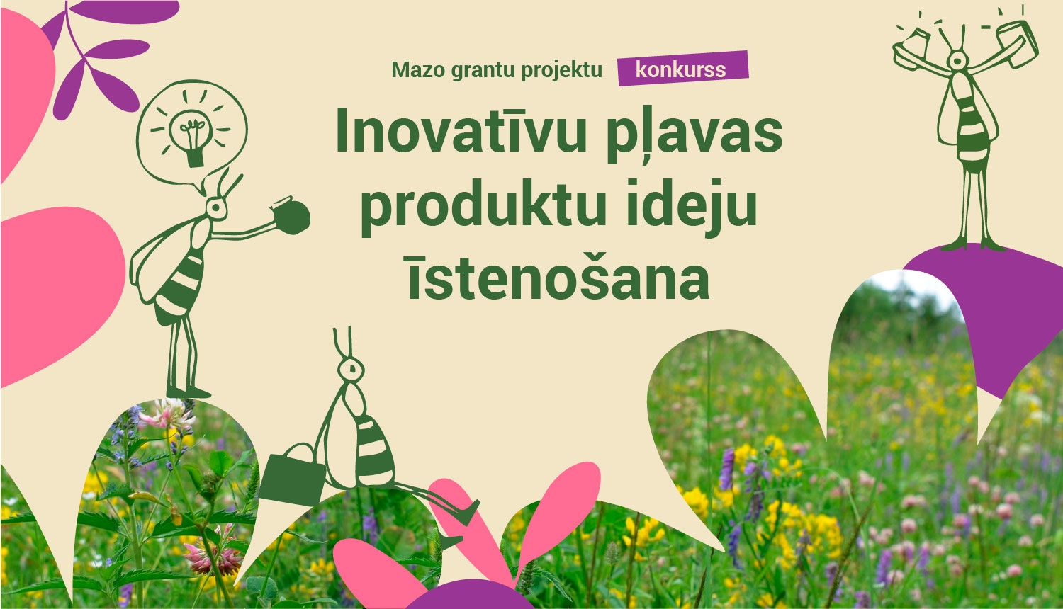 Pļavas produktu ideju konkursa vizuālis